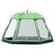 Tente De Camping 6 Personnes 2 Niveaux Pop-up Familiale Avec Sac De Transport Outsunny Verte