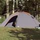 Tente De Camping 8 Personnes Grande Tente Familiale Imperm&eacute;able Gris Orange Pour Ext&eacute;rieur Et Festival