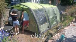 Tente de camping Airbeam Green Tunnel avec grande fenêtre (ameublement inclus)