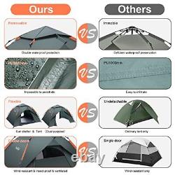 Tente de camping Amflip automatique 3 personnes instantanée pop-up ultralégère en dôme.