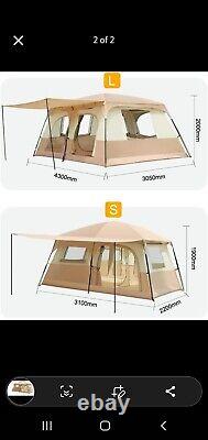 Tente de camping DIERI avec 2 chambres, grande tente familiale en cabine