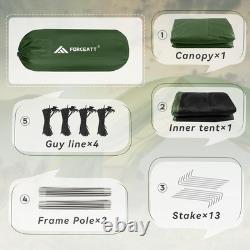 Tente de camping Forceatt 2 personnes étanche, coupe-vent, légère pour la randonnée &