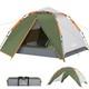 Tente De Camping Gysrevi, Tente Instantan&eacute;e Pop-up Pour 3 Personnes, Imperm&eacute;able, Grande Double Couche