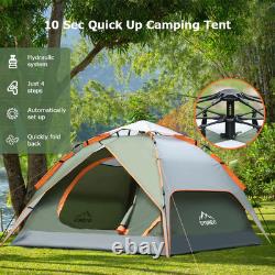 Tente de camping Gysrevi, tente pop-up instantanée pour 3 personnes, étanche, grande double couche