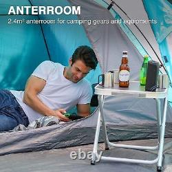 Tente de camping HeavyDuty 4 personnes imperméable à double couche facile à monter durable légère