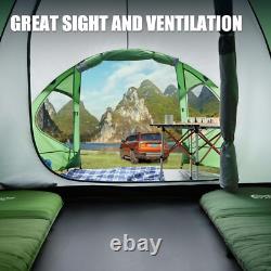 Tente de camping HeavyDuty 4 personnes imperméable double couche facile à monter durable et légère