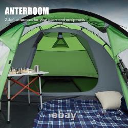 Tente de camping HeavyDuty 4 personnes imperméable double couche facile à monter durable et légère