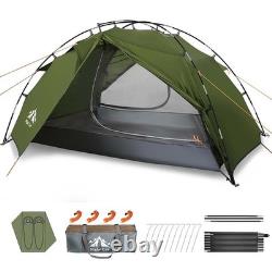 Tente de camping Night Cat compacte pour 2 personnes, tente dôme facile à monter pour la randonnée et le jardin