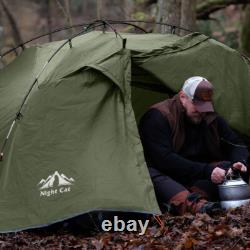 Tente de camping Night Cat compacte pour 2 personnes, tente dôme facile à monter pour la randonnée et le jardin