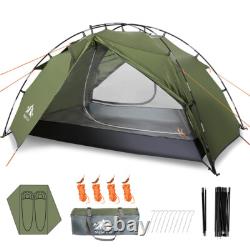Tente de camping Night Cat compacte pour 2 personnes, tente en dôme facile à installer pour la randonnée et le jardin