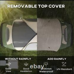 Tente de camping Outsunny 2 chambres pour 6-8 personnes, grande tente familiale avec 2000mm