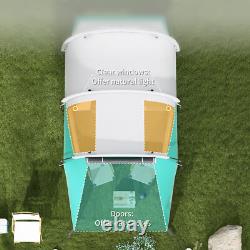 Tente de camping Outsunny 3000 mm étanche avec 2 chambres pour 4-5 personnes, verte