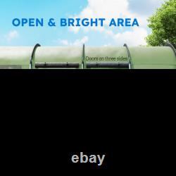 Tente de camping Outsunny 8 personnes design tunnel avec 4 grandes fenêtres