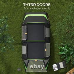 Tente de camping Outsunny avec chambre et salon pour 4-5 personnes, noire