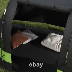 Tente de camping Outsunny avec chambre et salon pour 4-5 personnes, noire