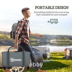 Tente de camping Outsunny avec un double toit imperméable de 3000 mm et des panneaux en écran, verte