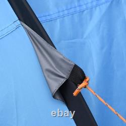 Tente de camping Outsunny en dôme, tente pop-up avec fenêtres pour 4-5 personnes, bleu ciel