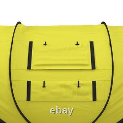 Tente de camping Outsunny en dôme, tente pop-up avec fenêtres pour 4 personnes, jaune