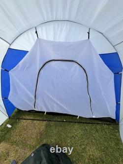 Tente de camping Outsunny grande avec 3 chambres, espace de vie et porche pour 6-9 personnes