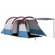 Tente De Camping Outsunny, Grande Tente En Tunnel Avec Chambre Et Salon, 2000 Mm Wa