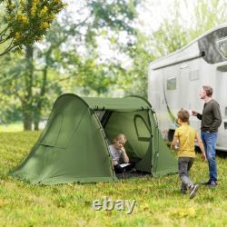 Tente de camping Outsunny pour 3 personnes avec 2 chambres, étanche 3000mm, verte