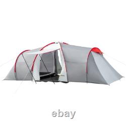 Tente de camping Outsunny pour 4-6 personnes avec 2 chambres, espace de vie et vestibule