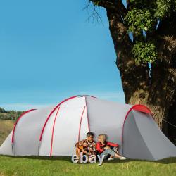 Tente de camping Outsunny pour 4-6 personnes avec 2 chambres, espace de vie et vestibule