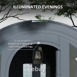 Tente de camping Outsunny, tente familiale imperméable 3000 mm pour 5-6 personnes, bleue