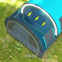 Tente de camping Outsunny, tente familiale imperméable 3000 mm pour 5-6 personnes, bleue