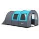 Tente De Camping Outsunny, Tente Familiale Imperméable 3000 Mm Pour 5-6 Personnes, Grise Et Bleue