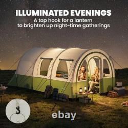 Tente de camping Outsunny, tente familiale imperméable 3000 mm pour 5-6 personnes, verte Tente de camping Outsunny, tente familiale imperméable 3000 mm pour 5-6 personnes, verte