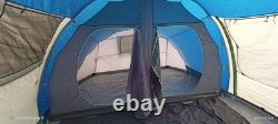 Tente de camping Sunncamp Shadow 800 DL 8 places homme grande avec poteaux bleu/argent
