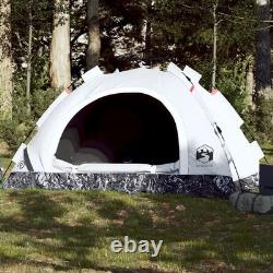 Tente de camping WALPLUS 4 personnes blanche occultante à libération rapide imperméable