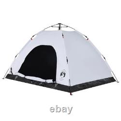 Tente de camping WALPLUS 4 personnes blanche occultante à libération rapide imperméable
