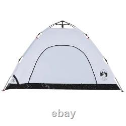 Tente de camping WALPLUS 4 personnes blanche occultante à libération rapide imperméable