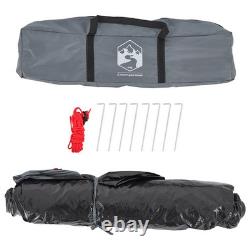 Tente de camping WALPLUS 4 personnes grise et orange à libération rapide et imperméable