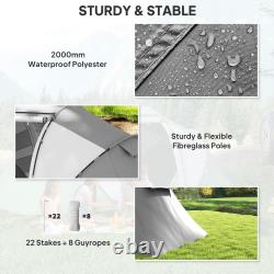 Tente de camping abri de randonnée tente de backpacking spacieuse robuste stable