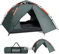 Tente de camping automatique 3 places, légère et imperméable pour toutes les saisons