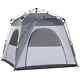 Tente De Camping Automatique Outsunny Pour 4 Personnes, Tente Extérieure Pop-up, Sac à Dos Portable