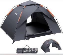 Tente de camping automatique, étanche, coupe-vent, toile amovible, tente pour 3 personnes