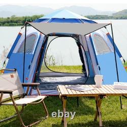 Tente de camping automatique hexagonale grande espace étanche pour famille OXFI