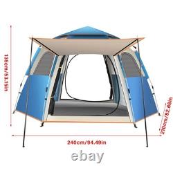Tente de camping automatique hexagonale grande espace étanche pour famille OXFI