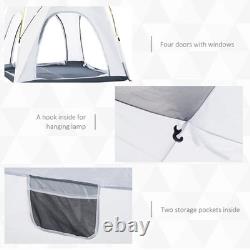 Tente de camping automatique pop-up 4 personnes, abri dome portable pour randonnée en plein air