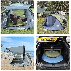 Tente de camping automatique pour 2-4 personnes, tente pop-up extérieure étanche pour voyage