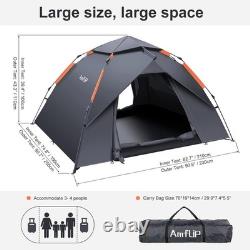 Tente de camping automatique pour 3 personnes, tente dôme pop-up imperméable et coupe-vent Tente de camping automatique pour 3 personnes, tente dôme pop-up imperméable et coupe-vent