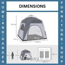 Tente de camping automatique pour 4 personnes, pop-up, abri portable en dôme, équipement de randonnée en plein air