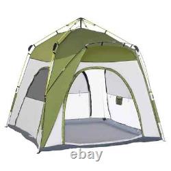Tente de camping automatique pour 4 personnes, tente pop-up extérieure, sac à dos portable