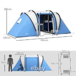 Tente de camping avec 2 chambres et un salon, tente familiale imperméable 3000mm