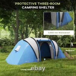 Tente de camping avec 2 chambres et un salon, tente familiale imperméable 3000mm