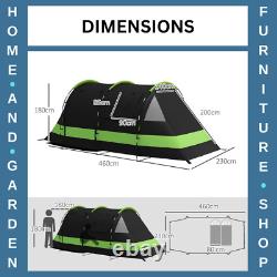 Tente de camping blackout pour 4 à 5 personnes avec chambre et salon, 3000 mm imperméable